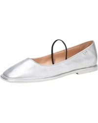 COACH - Emilia Metallic Leather Mary Jane Flat - Lyst