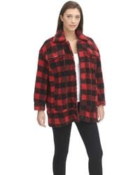 levi's women's oversized long sherpa trucker jacket
