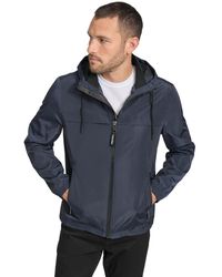 Calvin Klein - Adjustable Drawstring Hood Zip Up Windbreaker Jacket - Lyst