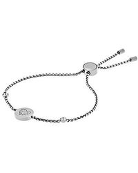 Michael Kors Motif Pav&Eacute; Padlock Chain Bracelet/Silvertone in  Metallic | Lyst