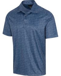 Greg Norman - Collection Ml75 Microlux Origami Print Polo Blue - Lyst