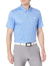 adidas - Golf S Stripe Zipper Polo Shirt - Lyst