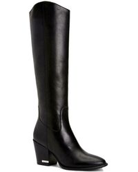 calvin klein tall leather boots