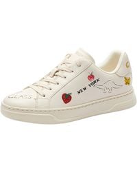 COACH High Line Sneaker With Sketch Print in Black | Lyst