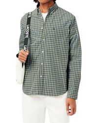 Lacoste - S Checked Poplin Shirt - Lyst