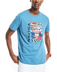 Nautica - Sustainably Crafted Flags Graphic T-shirt - Lyst
