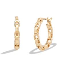 COACH - Signature C Small Chain Hoop Earring - Lyst