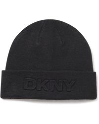DKNY - Beanie Debossed Hat - Lyst