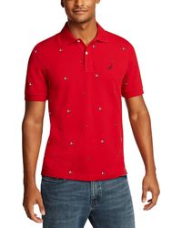 Nautica Mens Short Sleeve Cotton Mini Critters Printed Polo Shirt