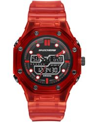 Skechers - Matfield Ana-digi Red Polyurethane Watch - Lyst