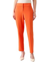 Kasper - Stretch Crepe Flat Front Slim Pant - Lyst