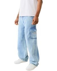 True Religion Big T Denim Cargo Overall Jeans for Men | Lyst