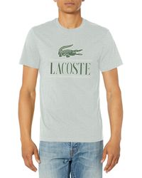 Lacoste - Short Sleeve Crew Neck Croc Graphic T-shirt - Lyst