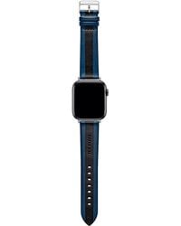 Ted Baker - Double Leather Blue & Black Strap For Apple Watch® - Lyst