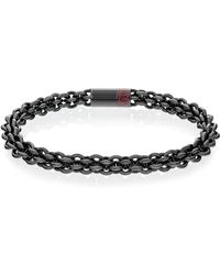 Tommy Hilfiger - Black Ion-plated Chain Bracelet| A Timeless Accent | Featuring Intertwined Chain Detail | Elevate Your Everyday Look| - Lyst
