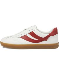 Vince - S Oasis-m Lace Up Retro Sneaker Chalk White/ruby Red Leather 9.5 M - Lyst