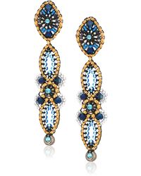 Miguel Ases Gold-Filled ite Cascading Drop Earrings