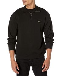 Lacoste - Mens Long Sleeve Quarter Zip Cotton Sweatshirt - Lyst