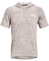 Under Armour - S Rival Terry Short-sleeve Hoodie - Lyst