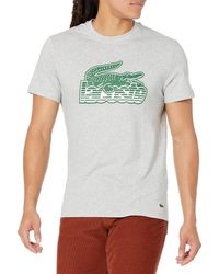 Lacoste - Contemporary Collection's Short Sleeve Regular Fit Front Graphic Tee Shirt - Lyst