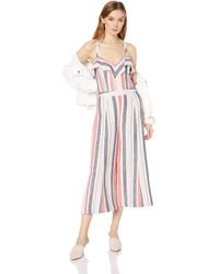 Multi Stripe 10 Parker Womens Angie Cropped Wide Leg Jumpsuit