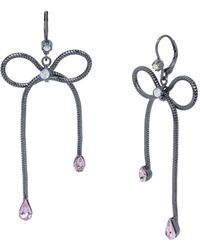 Betsey Johnson - S Bow Drop Earrings - Lyst