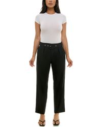 Nanette Lepore - Freedom Stretch Belted Straight Leg Pant With Front And Back Pockets - Lyst