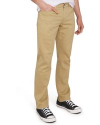 Quiksilver - 5 Pocket Straight Fit Stretch Waist Casual Chino Pants - Lyst