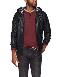 levis leather jacket with hood