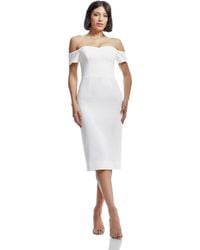 Dress the Population - S Bailey Off Shoulder Sweetheart Bodycon Midi Sheath - Lyst