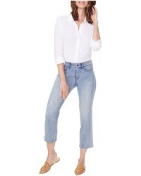 NYDJ - Misses Marilyn Straight Ankle Jeans With Diamond Lace Embroidery - Lyst