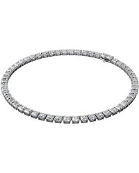 Swarovski - Millenia Rhodium Finish White Crystall All Around Necklace - Lyst