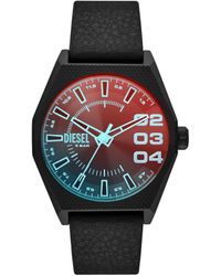 DIESEL - Scraper Stainless Steel And Leather Three-hand Analog Watch - Lyst