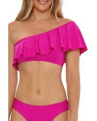 Trina Turk - Standard Monaco Ruffle Bandeau Bikini Top - Lyst