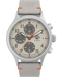 Timex - Gray Strap Gray Dial Ip Steel - Lyst