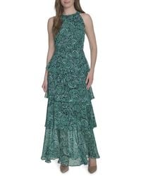Tommy Hilfiger - Sleeveless Tiered Maxi Dress - Lyst