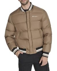 Champion - Varsity Bomber Puffer Jacket - Lyst