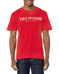 True Religion - Ss Gold Arch Tee - Lyst