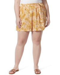 Jessica Simpson - S Ellown Printed High Rise Casual Shorts Orange S - Lyst