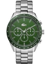 Lacoste - Boston Quartz Chronograph Stainless Steel And Link Bracelet Casual Watch - Lyst
