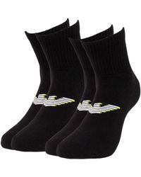 Emporio Armani - Basic 2 Pack Eagle Ankle Sock - Lyst