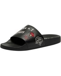 COACH Pool Slide With Sketch Print in Black for Men | Lyst