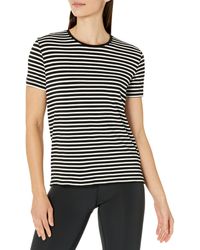 Majestic Filatures - Womens Striped Semi Relaxed S/s T Shirt - Lyst