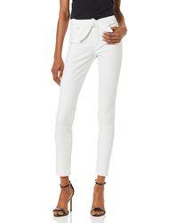 PAIGE - Hoxton High Rise Ultra Skinny Tie Front Ankle Peg Jean - Lyst