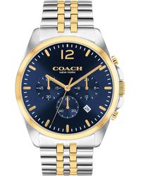 COACH - Greyson Chronograph Watch | Elegance And Functionality Combined | Stylish Timepiece For Everyday Wear And Special Occasions - Lyst
