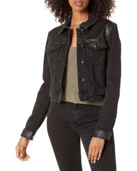 guess black denim jacket womens