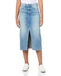 PAIGE - Meadow Midi Skirt Front Slit - Lyst