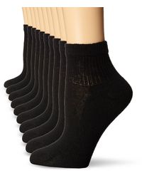 Hanes - Plush Soft Cushioned Heel Athletic Ankle Socks - Lyst