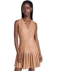 Shoshanna - Tae Faux Leather Mini Dress - Lyst