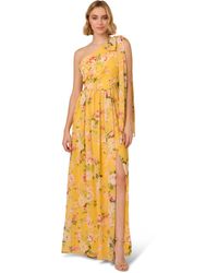 Adrianna Papell - S One Shoulder Chiffon Gown Special Occasion Dress - Lyst